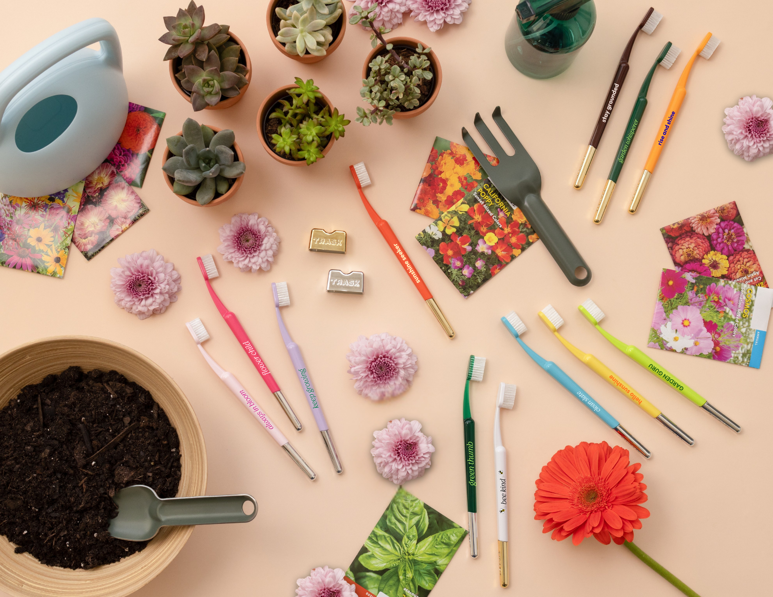 Colorful Luxury Toothbrushes - The Spring Collective by TRASK